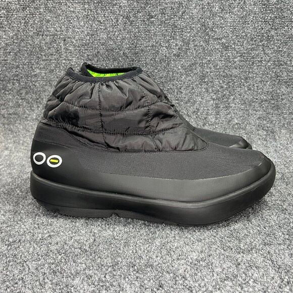Oofos OOmg Boots Men\'s SZ 14 Black Athletic Comfort Outdoor Recovery Shoe Bootie